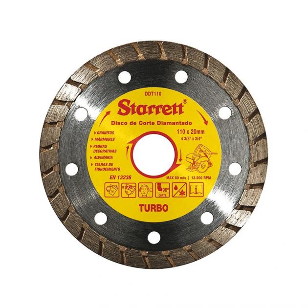 Disco Diamantado Turbo 110mm Ddt110 - Starrett