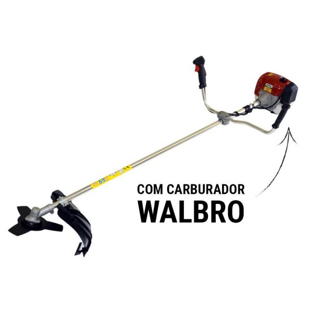 Roçadeira Lateral À Gasolina 52,6cc Cg-5500w Com Carburador Walbro Garthen